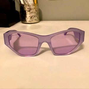 Lavender Balenciaga Cat Eye Glasses